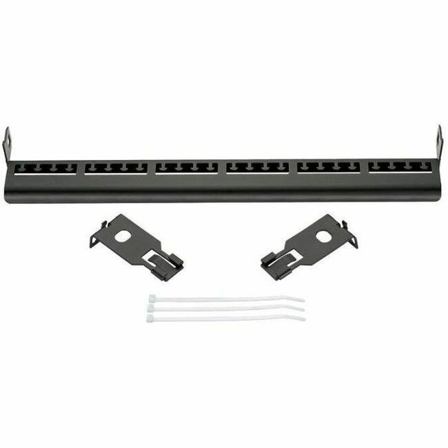 Panduit Strain Relief Bar, with Brackets, Black