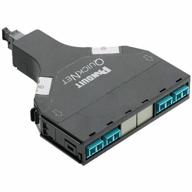 Panduit Quicknet 4-1 Conversion MPO-LC Fiber Cassette OM4, 12 Fiber, Method A, Std IL