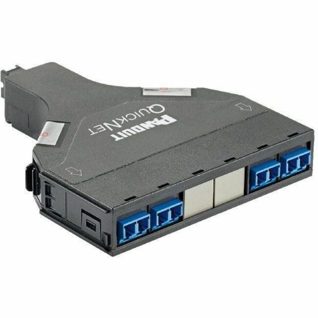 Panduit Quicknet 4-1 Conversion MPO-LC Fiber Cassette OS2, 12 Fiber, Method A, Std IL