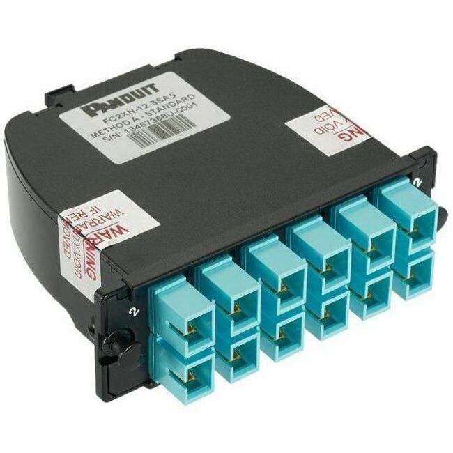 Panduit OptiCom MPO-SC Fiber Cassette OS2, 12 Fiber, Modified Method A, Std IL