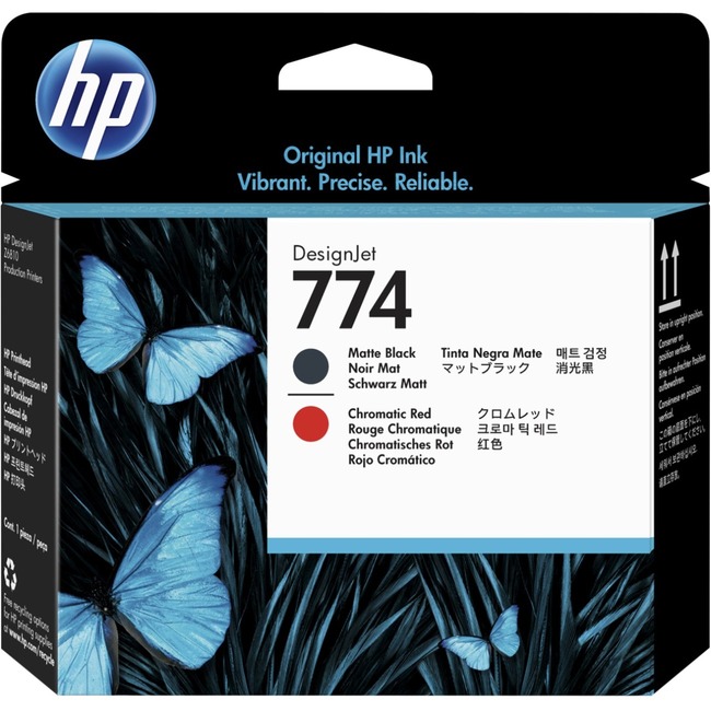 HP 774 Original Printhead - Matte Black, Chromatic Red - Inkjet