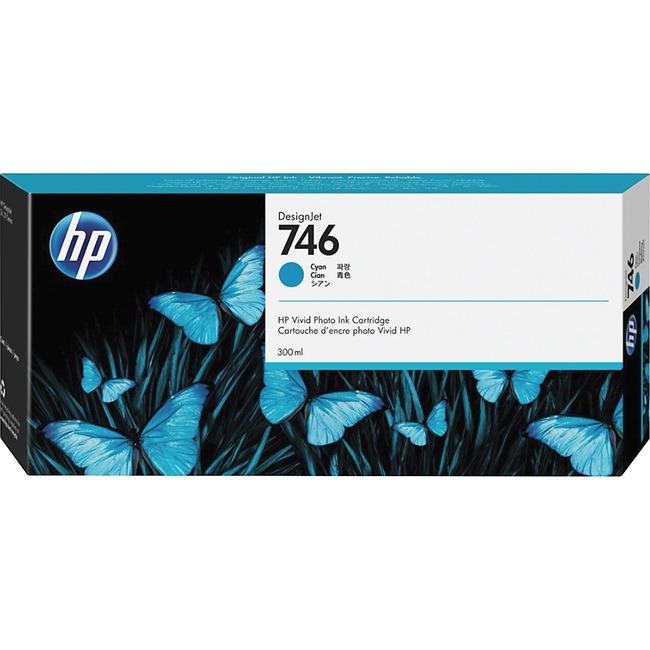 Hewlett Packard - HP 746 (P2V80A) 300-ml Cyan DesignJet Ink Cartridge