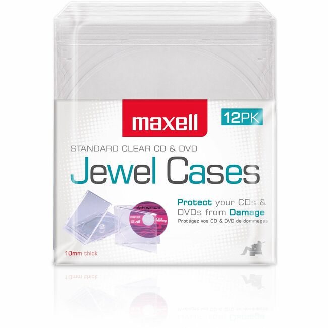 Maxell Jewel Box Clear 12 Pack