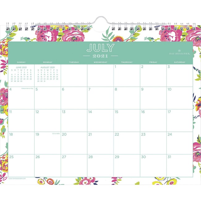 Blue Sky Peyton Floral Academic 11x9 Wall Calendar