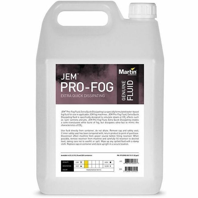 Martin JEM Pro-Fog Fluid, Extra Quick Dissipating