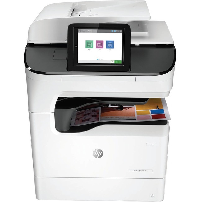 HP 774dns Page Wide Array Multifunction Printer - Color - Copier/Printer/Scanner - 55 ppm Mono/55 ppm Color Print - 2400 x 1200 dpi Print - Automatic Duplex Print - 600 dpi Optical Scan - 650 sheets Input - Gigabit Ethernet