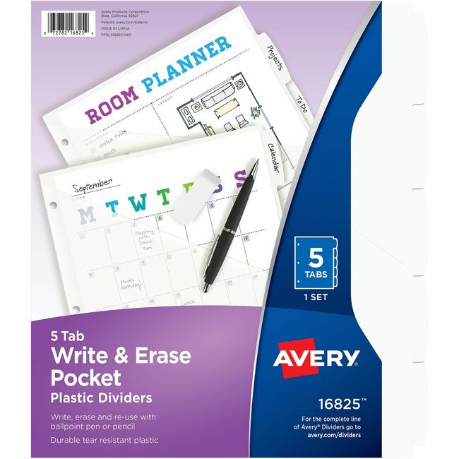 Avery® Write/Erase Plastic Dividers