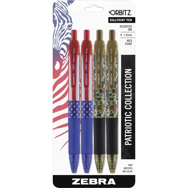 Zebra Pen Orbitz Patriotic Collection Ballpoint Pens