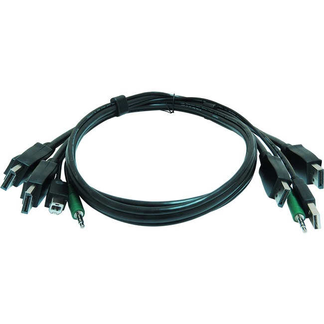 6 FT KVM USB DUAL DISPLAYPORT CABLE WITH