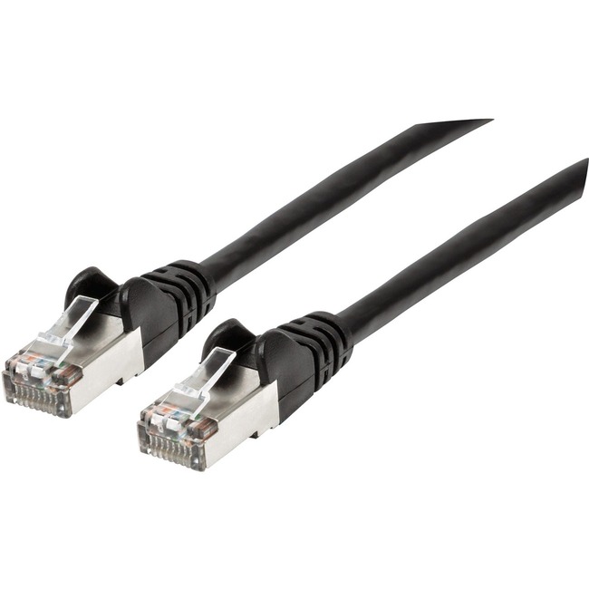 Manhattan Cat6a S/FTP Network Patch Cable, 10 ft (3.0 m), Black