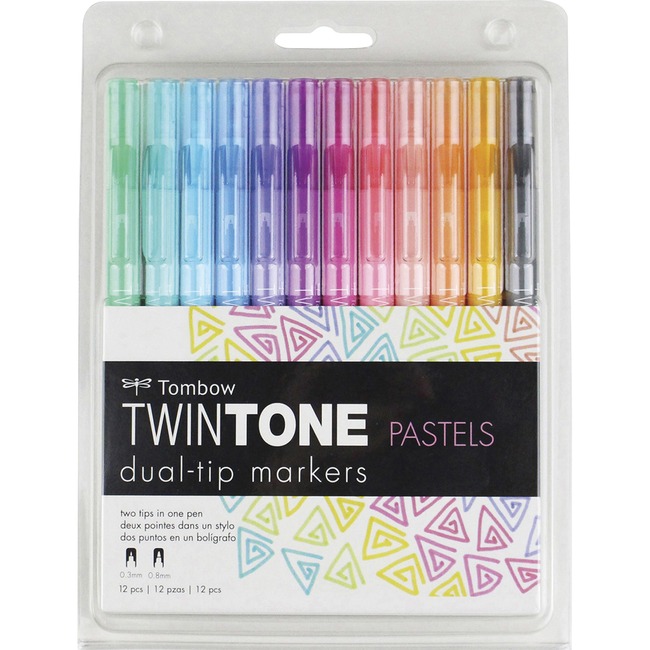 Tombow TwinTone Brights Dual-tip Marker Set
