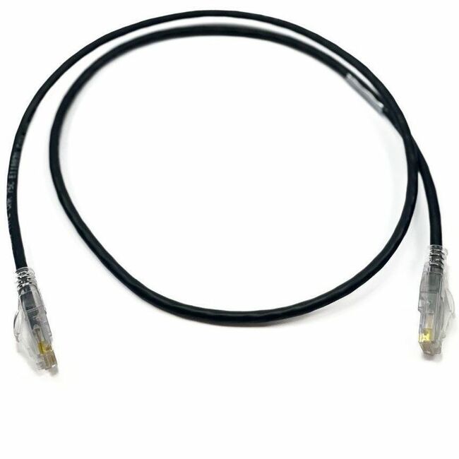 Ortronics 28awg Reduced diameter C6A/10G channel cord Black 3FT