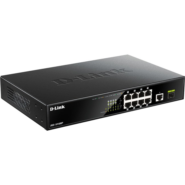 8PORT GB UNMANAGD POE SWTCH W/ 1GB PORT & 1 SFP 125W