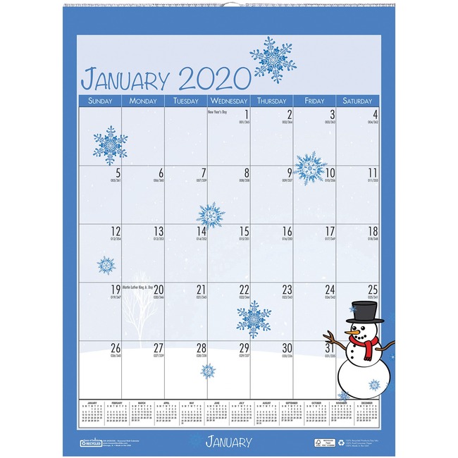 House of Doolittle Monthly Wall Calendar Seasonal Holiday Depictions 12 x 16-1/2 Inches