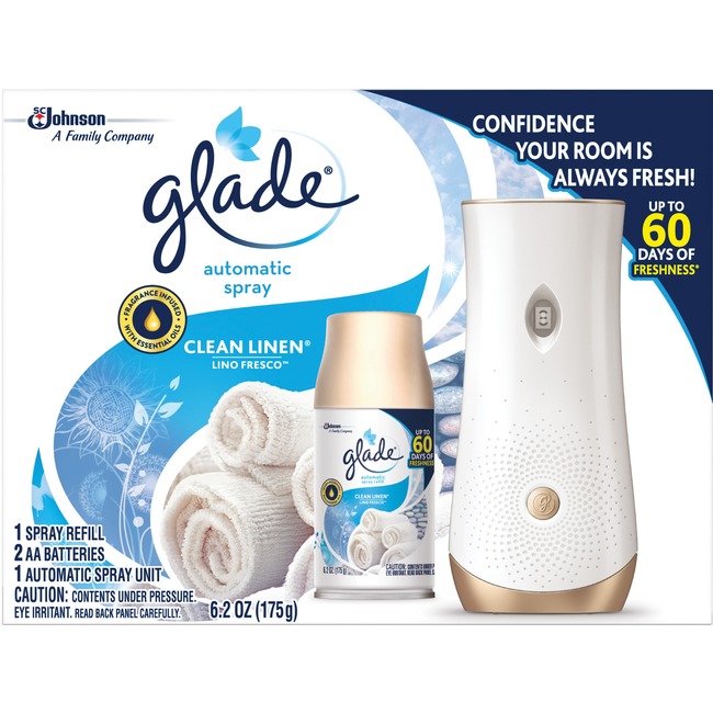 Glade Clean Linen Automatic Spray Kit