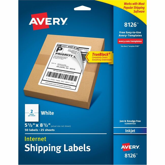 Avery® Shipping Labels with TrueBlock Technology