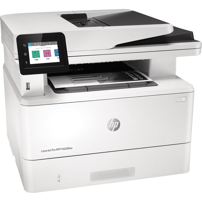 HP LaserJet Pro M428 M428fdw Laser Multifunction Printer - Monochrome - Copier/Fax/Printer/Scanner - 40 ppm Mono Print - 4800 x 600 dpi Print - Automatic Duplex Print - 1200 dpi Optical Scan - 350 sheets Input - Gigabit Ethernet - Wireless LAN - HP ePrint