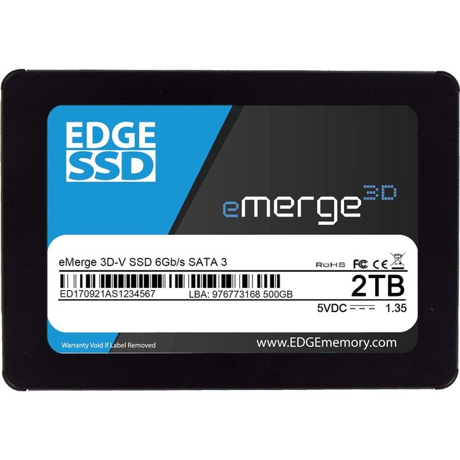 EDGE eMerge 3D-V 2 TB Solid State Drive - 2.5inInternal - SATA (SATA/600) - TAA Compliant