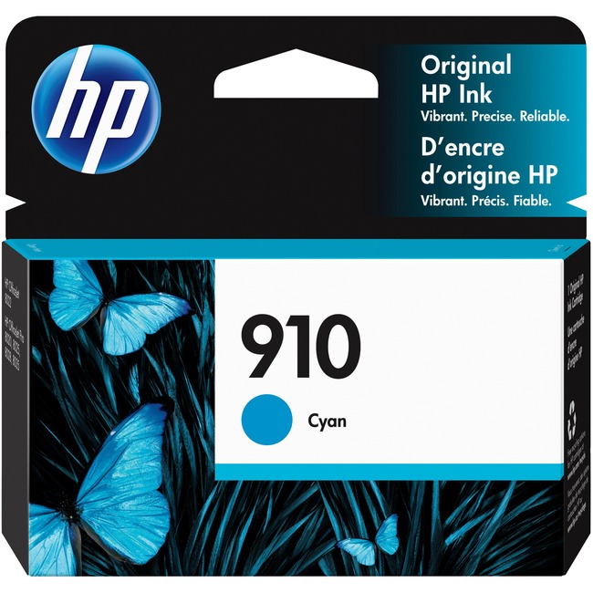 HP 910 Ink Cartridge - Cyan - Inkjet - Standard Yield - 315 Pages - 1 Each (3YL58AN#140)