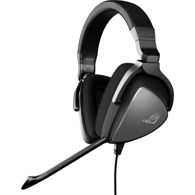 Asus ROG Delta Core Gaming Headset - Stereo - Mini-phone (3.5mm) - Wired - 20 Hz - 40 kHz - Over-the-head - Binaural - Circumaural - Uni-directional Microphone - Black