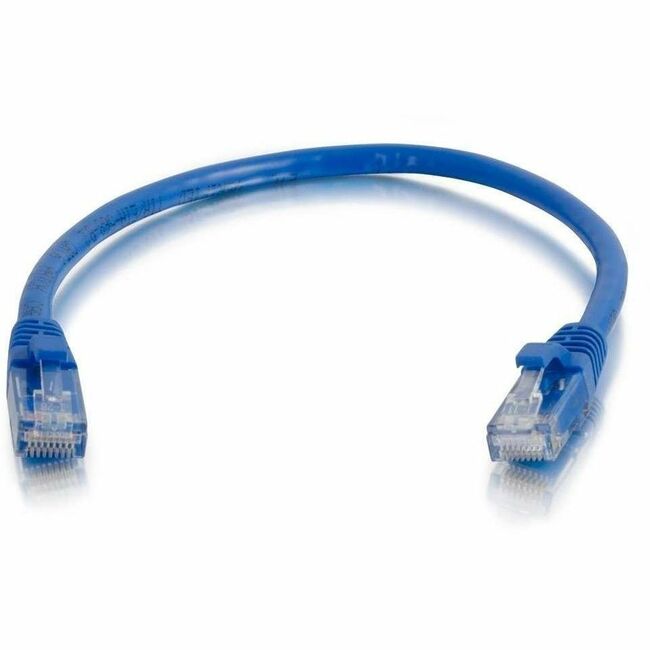 Quiktron 15Ft Q-Series Cat6A Snagless (UTP) Ethernet Network Patch Cable, CM Rated - Blue