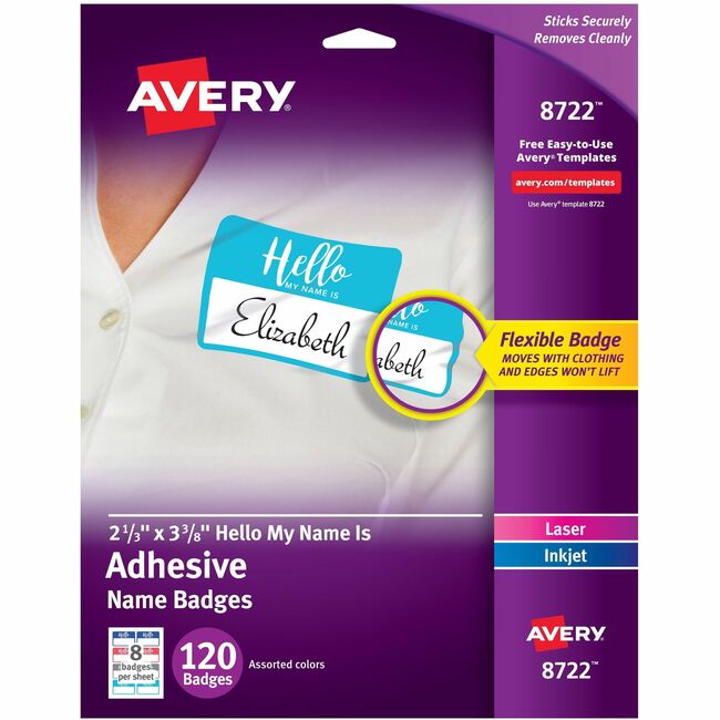 Avery® Self-Adhesive Name Tags