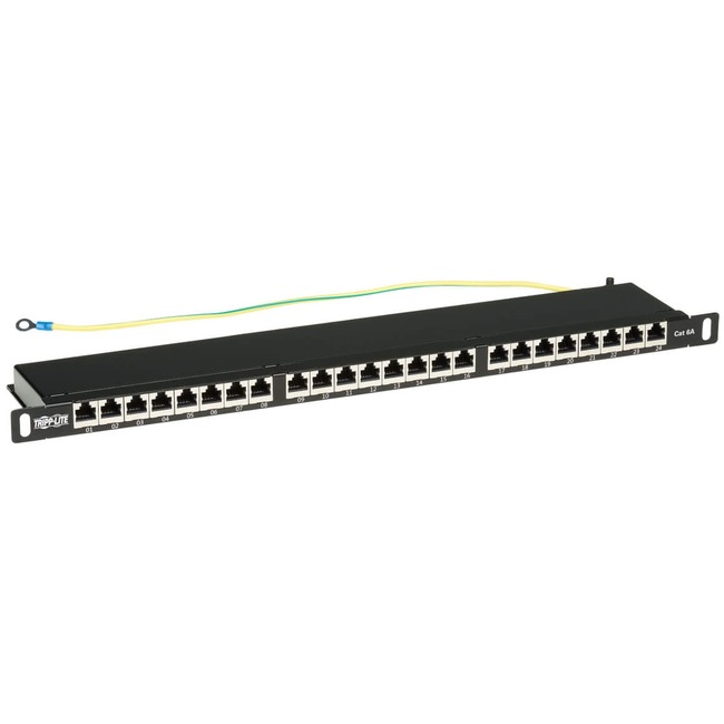 Tripp Lite series N252A-024-HUSHK Cat6a 24-Port Patch Panel, 0.5U