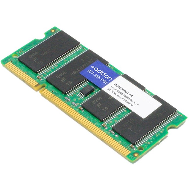 AddOn 16GB DDR4 SDRAM Memory Module - For Desktop PC, Notebook - 16 GB (1 x 16 GB) - DDR4-2666/PC4-21300 DDR4 SDRAM - CL15 - 1.20 V - Non-ECC - Unbuffered - 260-pin - Laptop Memory Kit