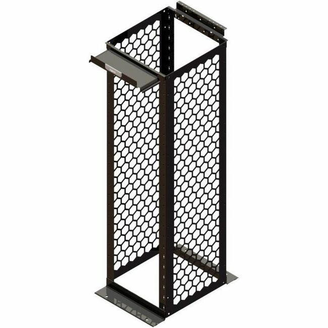 Ortronics MM20 Channel Rack, 24" deep, 7 ft, 45 RU, Tapped, Black
