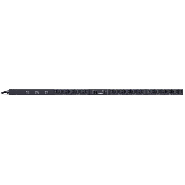 CyberPower PDU83104 3 Phase 200 - 240 VAC 30A Switched Metered-by-Outlet PDU - 30 Outlets, 10 ft, NEMA L21-30P, Vertical, 0U, LCD, 3YR Warranty