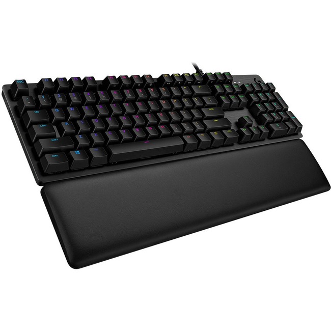 Logitech G513 Lightsync RGB Mechanical Gaming Keyboard - Cable Connectivity - USB 2.0 Interface - Windows - Mechanical Keyswitch - Carbon, Black