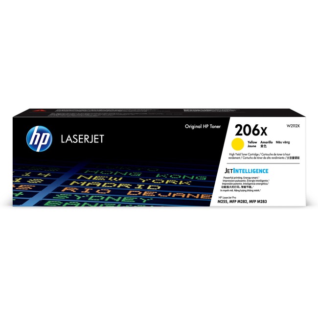 HP 206X Toner Cartridge - Yellow - Laser - High Yield - 2450 Pages