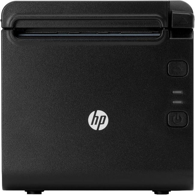 HP Desktop Direct Thermal Printer - Monochrome - Receipt Print - USB - Serial - With Cutter - Black - 9.84 in/s (250 mm/s) Mono - 203 dpi - 2.26" (57.50 mm) Label Width - For PC
