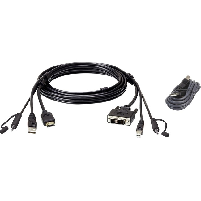 ATEN 1.8M USB HDMI to DVI-D Secure KVM Cable Kit - 5.91 ft KVM Cable for KVM Switch-Server