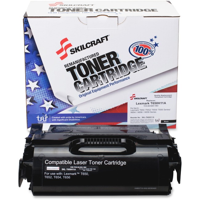 SKILCRAFT Remanufactured Toner Cartridge - Alternative for Lexmark - Black