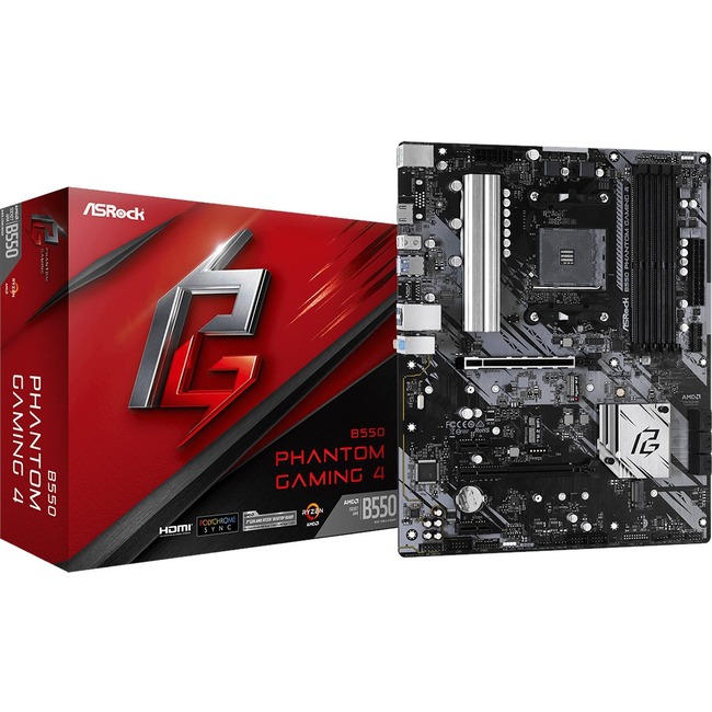 ASRock B550 Phantom Gaming 4 Desktop Motherboard