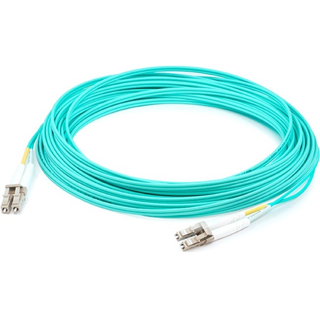 AddOn 86m LC to LC Aqua OM4 Duplex OFNR (Riser-Rated) Fiber Patch Cable