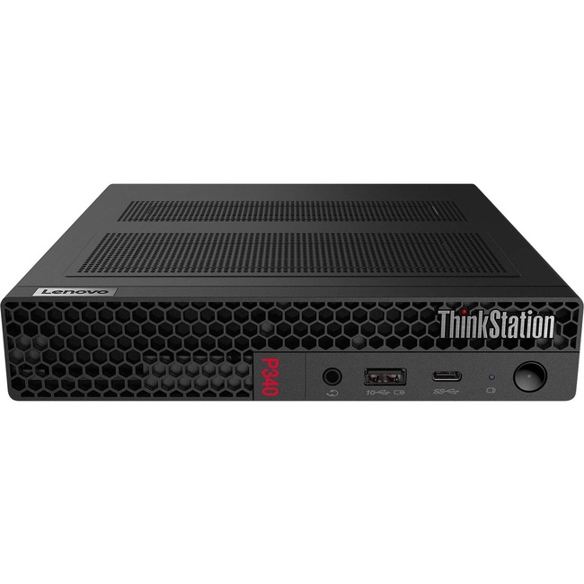 Lenovo ThinkStation P340 30DF001NUS Workstation - 1 x Intel Deca-core (10 Core) i9-10900T 1.90 GHz - 32 GB DDR4 SDRAM RAM - 1 TB SSD - Tiny - Raven Black - Windows 10 Pro 64-bit - NVIDIA Quadro P1000 4 GB Graphics - English (US) Keyboard - Ethernet - Wire