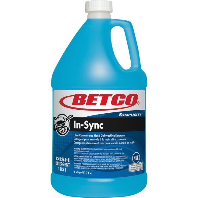 Betco Symplicity In-Sync Dishwashing Detergent, 128 Oz, Case Of 4