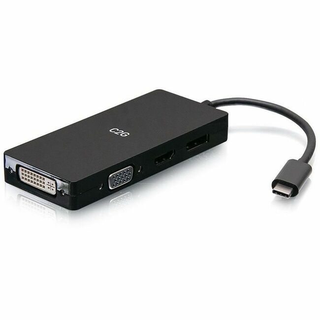 C2G USB C Multiport Adapter with HDMI, DisplayPort, DVI & VGA