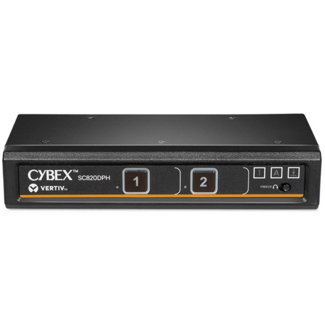 VERTIV Cybex SC820DPH-400 KVM SwitchboxVertiv Cybex SC800 Secure KVM | Single Head | 2 Port Universal DisplayPort | NIAP