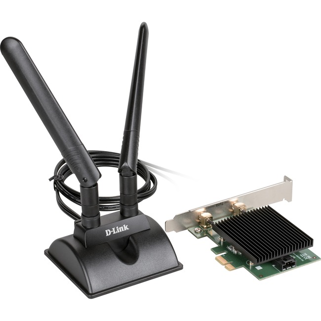 D-Link IEEE 802.11ax Bluetooth 5.1 Wi-Fi/Bluetooth Combo Adapter for Desktop Computer - PC