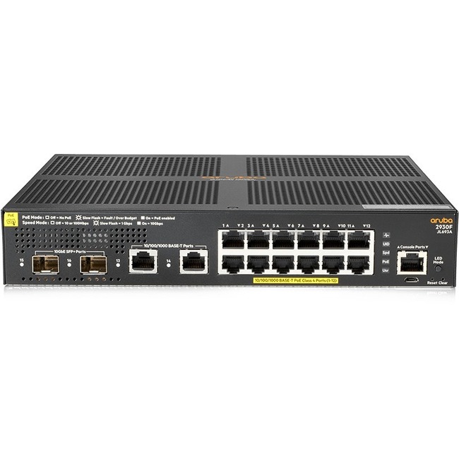 HPE 2930F 12G PoE+ 2G/2SFP+ Switch