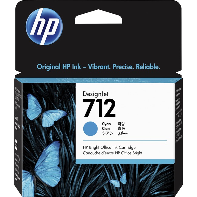 HP 712 Original Ink Cartridge - Cyan - Inkjet - 1 / Pack