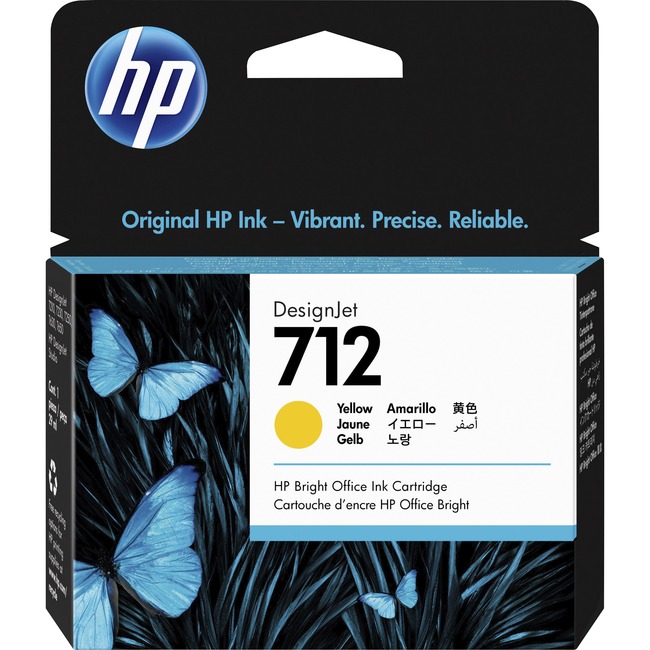 HP 712 Original Ink Cartridge - Yellow - Inkjet - 1 / Pack