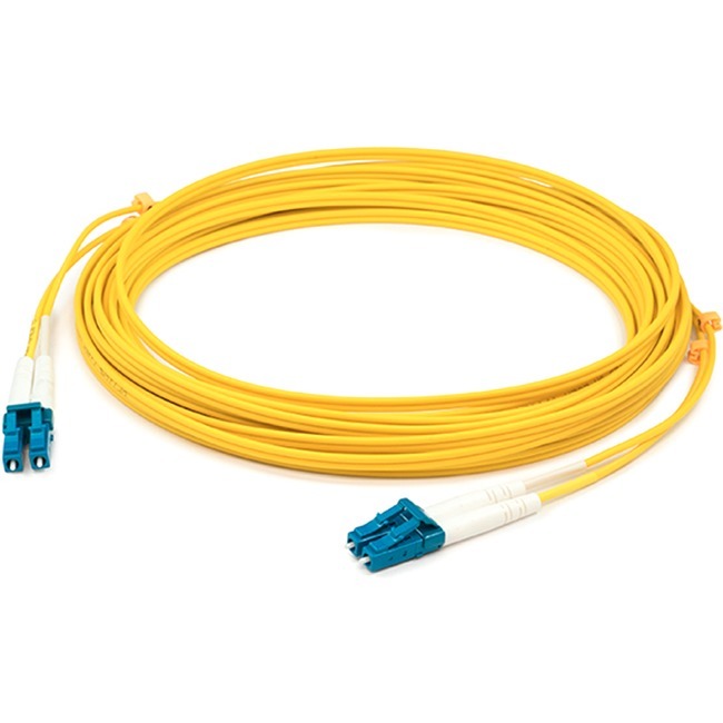 AddOn 67m LC to LC Yellow OS2 Duplex OFNP (Plenum-Rated) SMF Fiber Patch Cable