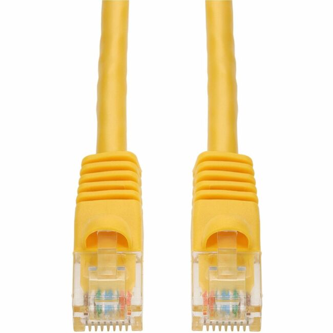 AddOn 14ft Yellow CAT 6A PVC Ethernet Cable Snagless Bubble Boot RJ-45 M/M