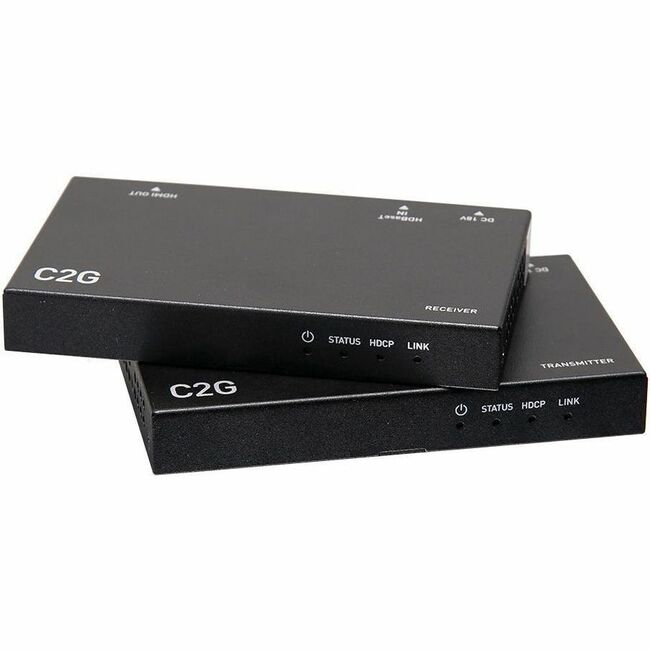 C2G HDMI HDBaseT Extender over Cat Box Transmitter to Box Receiver - 4K 60Hz