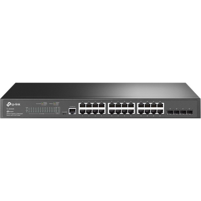 TP-Link JetStream 24-Port Gigabit L2 Managed Switch with 4 SFP Slots