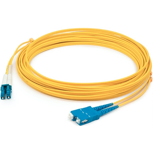 AddOn 64m SC to LC Yellow OS2 Duplex LSZH SMF Fiber Patch Cable
